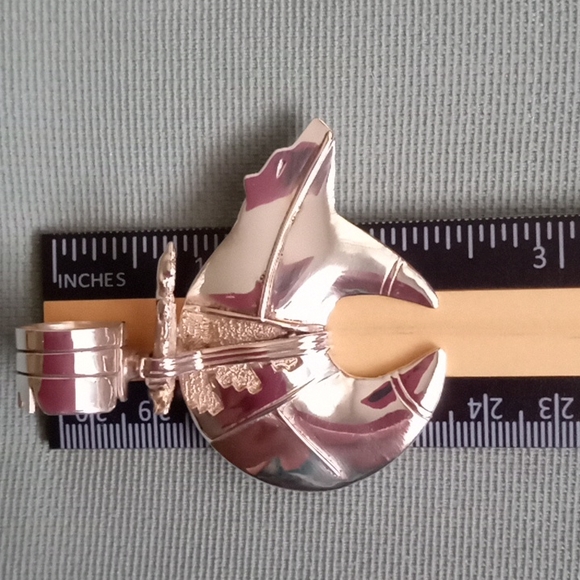 NATIVE AMERICAN STERLING SILVER TOTEM BEAR - Picture 7 of 8